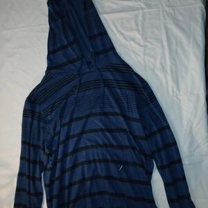 Ocean Current Mens Long Sleeve Hoodie Style Shirt Large Dark Blue And Black